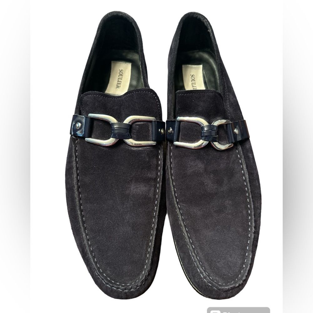 Soulier Men’s Suede Leather Loafers Size 10 Excellent pre-owned condition